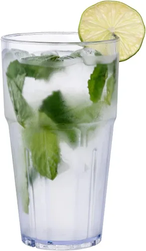Vista 14 de Restaurantware Bev Tek - Juego de 50 vasos de plástico de 9 onzas resistentes a las roturas, vasos apilables de plástico transparente aptos