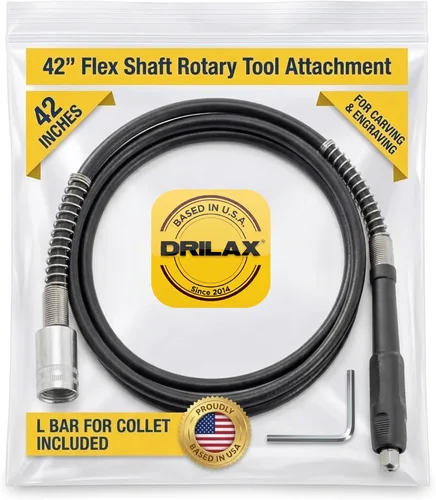 Vista 7 de Accesorio para herramienta giratoria de eje flexible de 42 pulgadas, compatible con modelos Dremel Flex Shaft 100, 200, 300, 3000, 4000, 4300, 8220