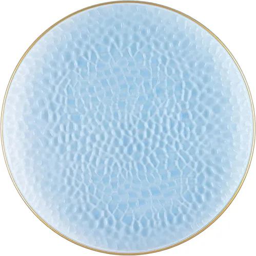 Vista 7 de PLASTICPRO Paquete de 30 platos de plástico martillado, platos de plástico desechables pesados, elegantes platos de fiesta transparentes martillados