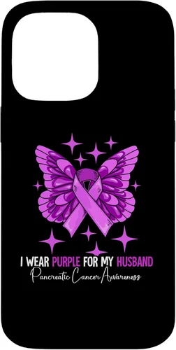 Vista 21 de I Wear Purple For My Husband Pancreatic Cancer Awareness Case for iPhone 16