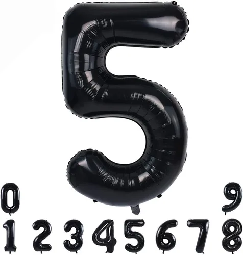 Vista 19 de TONIFUL Globos grandes de helio de letras B negras grandes de 40 pulgadas, globos de aluminio Mylar para decoración de suministros de fiesta