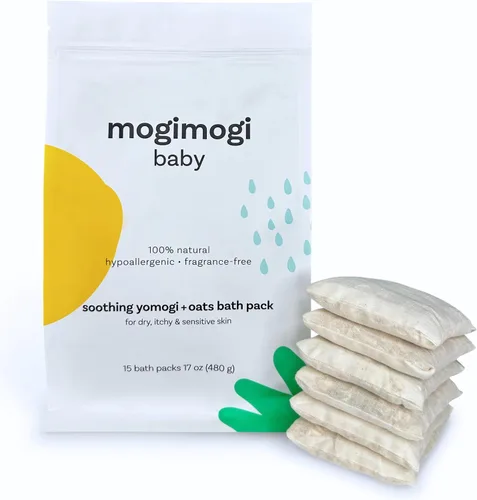 Vista 9 de Remoja de baño de avena orgánica para bebés, niños y piel sensible, lava y alivia el eccema, la erupción del pañal y la picazón en la piel seca