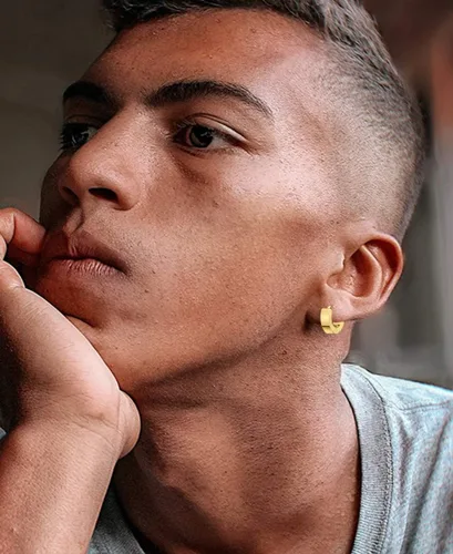Vista 5 de Juego de 15 pares de aretes colgantes de acero inoxidable con bisagras, aretes tipo dormilona con circonita cúbica para hombres y mujeres, joyería