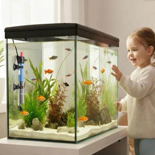Vista 7 de FEDOUR Calentador sumergible de acuario de 50 W, 100 W, 300 W, calentador de agua de vidrio ajustable para tanque de peces y tortugas de 5 a 70