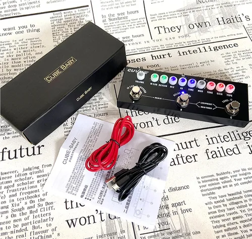 Vista 7 de Pedal de Guitarra de Múltiples Efectos, Pedal de Múltiples Efectos de Guitarra Cube Baby con Delay, Chorus, Phaser y Reverb Multi efectos