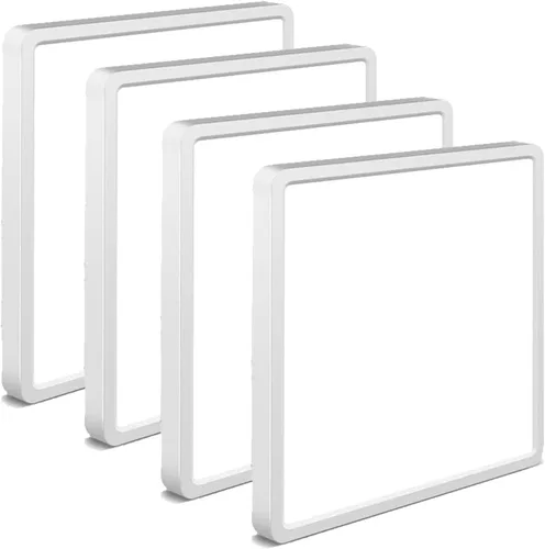 Vista 13 de 2Pack Lámpara de techo empotrada de 12 pulgadas 28W LED, lámpara de techo cuadrada de 3200LM 6000K blanca delgada de panel plano, lámpara de techo