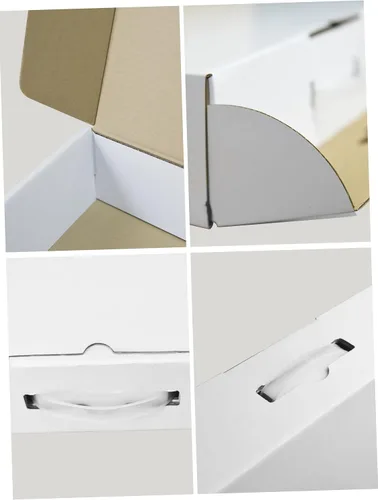 Vista 6 de ALASHI Caja de envío para portátil con espuma de protección, se adapta a 17.3 pulgadas, color blanco