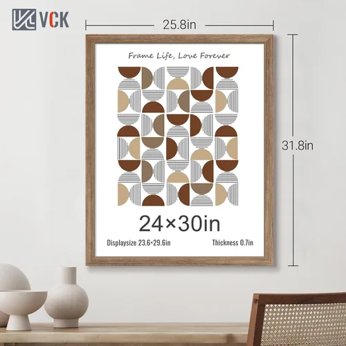 Vista 18 de VCK Marcos para póster de madera maciza de 22.375 x 34 pulgadas, marco de fotos A1 negro con montaje en pared, paquete de 3