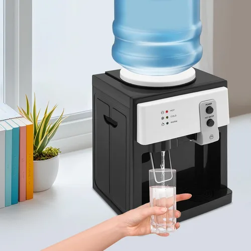Vista 8 de Dispensador de agua, varios asientos de barril de agua, dispensador eléctrico de agua fría y caliente de 500 W, dispensador de enfriador de agua