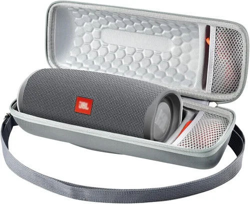 Vista 9 de Comecase - Funda rígida de viaje para JBL Charge 4/Charge 5 impermeable Bluetooth altavoz. Bolsa de almacenamiento para cargador y cable USB