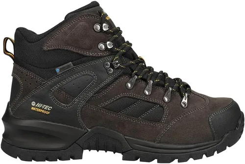 Vista 3 de HI-TEC Black Rock WP Mid - Botas de senderismo impermeables para hombre, ligeras, transpirables, para mochileros y senderos