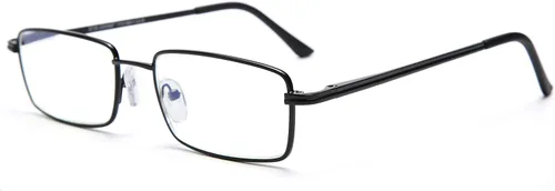 Vista 5 de Gafas de lectura con bloqueo de luz azul, paquete de 2 unidades, rectangulares, de metal, anti rayos azules y lectores UV, para hombres y mujeres