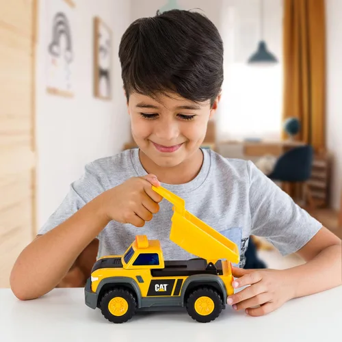 Vista 7 de CAT Juguetes de construcción, camión volquete de juguete para constructores de camiones, luces y sonidos realistas + fácil de transformar + piezas