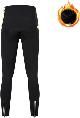 Vista 9 de UGLY FROG Winter Fleece Warm Men's Cycling Pants 20D Padded Bike Tights Bicycle Biking MTB Long Leggings Pockets UPF 50+