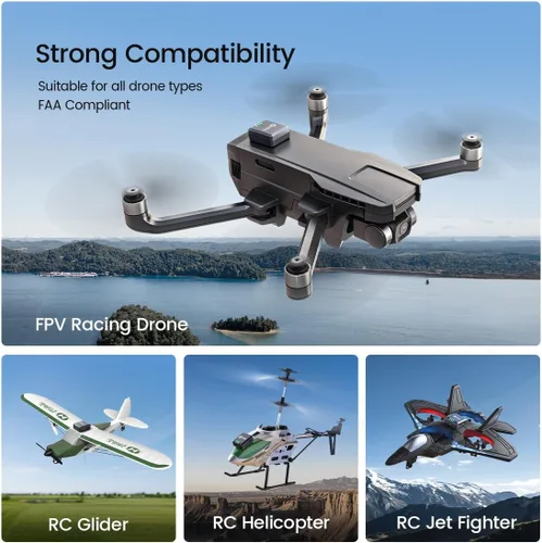 Vista 6 de Holy Stone Módulo de transmisión de identificación remota compatible con FAA, piezas de repuesto para drones GPS con cámara para adultos 4K, módulo