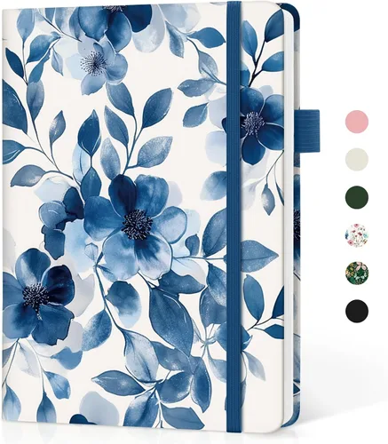 Vista 17 de Taja Cuaderno rayado para mujeres y hombres, diario de cuero de tapa dura para escribir, cuaderno de rayas universitarias A5 para trabajo y toma