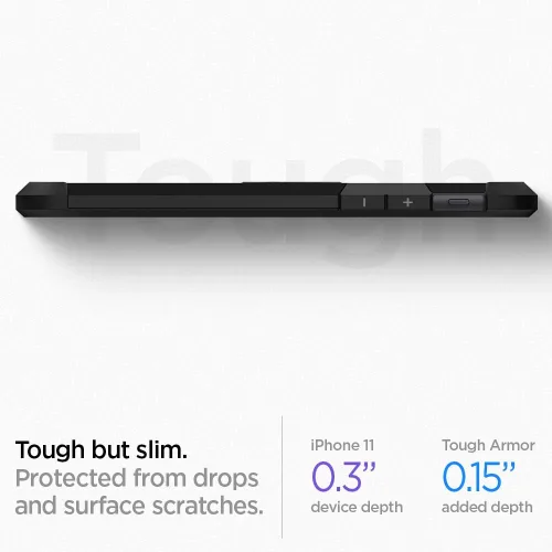 Vista 5 de Spigen Funda Tough Armor diseñada para Apple iPhone 11 (2019), color negro