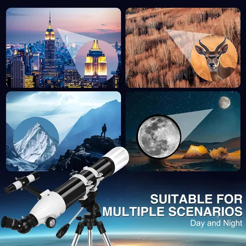 Vista 7 de Telescopio, apertura de 90 mm y longitud focal de 900 mm, telescopio refractor astronómico de alta potencia para adultos - Telescopios profesionales