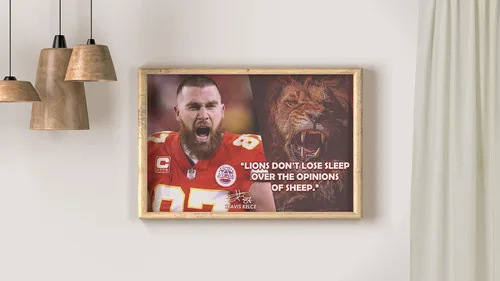 Vista 7 de Póster de Travis Kelce con cita motivacional, carteles inspiradores de fútbol para decoración deportiva, coaching, arte de pared, mentalidad