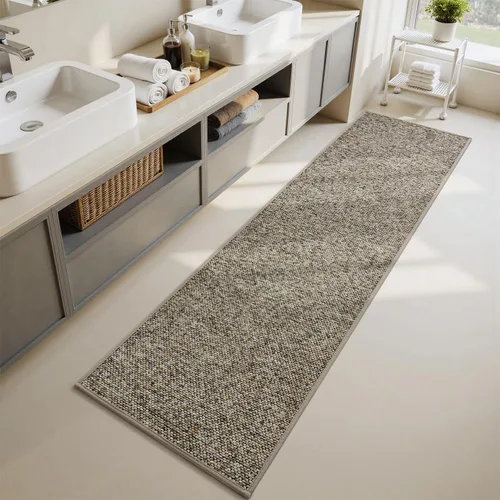Vista 14 de PADOOR Tapetes de baño finos, trenzados para baño, tapetes de baño con parte trasera de goma antideslizante, lavables a máquina y de secado rápido