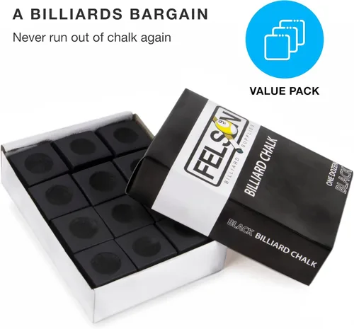 Vista 2 de Felson - Cubos de tiza para billar Accesorios de mesa de billar Tiza para taco de piscina y caja de almacenamiento