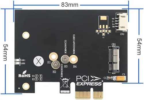 Vista 2 de BCM943224PCIEBT2/bcm94360CS2/BCM943602CS Tarjeta a PCI-E x1 Adaptador para PC/Hackintosh