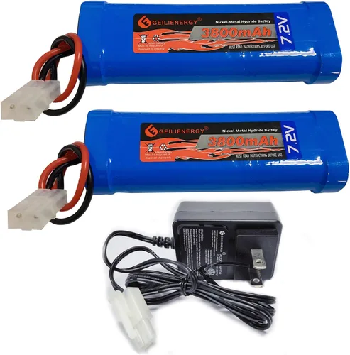 Vista 9 de 7.2V 3800mAh 6-Cell NiMH Battery for RC Cars Hobby Battery with Tamiya Connector for Car Truck Truggy Buggy Tank Airplane Helicopter Boat Racing