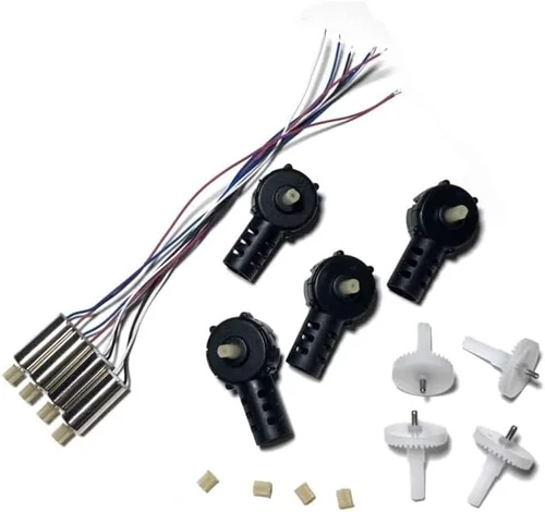 Vista 3 de Ajuste para Motor E99 y K3 Pro RC Drone Quadcopter Motor Base Accesorio K3 E99 y PRO RC Drone Motor Motor con Base Kit de piezas de repuesto (negro)