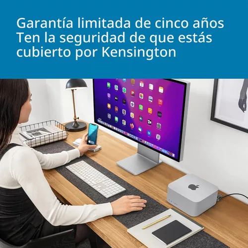 Vista 5 de Kensington Bloqueo diseñado para Mac Studio Adaptador de bloqueo Mac Studio Mount (K65101WW)