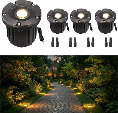 Vista 15 de Gardenreet - Luces de pozo de latón, 12 V de bajo voltaje con cable 2700 K