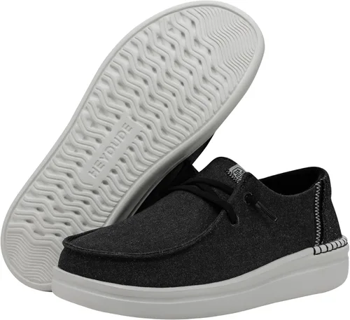 Vista 5 de Hey Dude Wendy Rise Peacock - Mocasines con cordones, para mujer, cómodos y ligeros