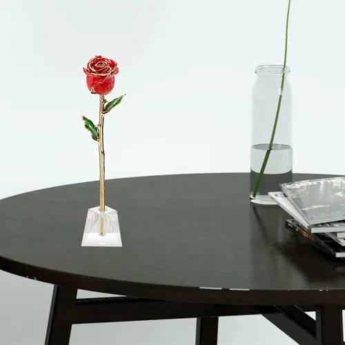 Vista 5 de Regalos para mamá, rosa dorada, rosa bañada en oro hecha de rosa real, regalos para ella y los mejores regalos para la madre, rosas doradas