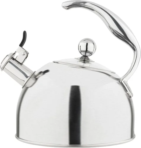 Vista 11 de Tetera de acero inoxidable Viking de 3 capas, 2.6 cuartos de galón para estufa con tapa de vidrio templado, mango ergonómico, lista para inducción