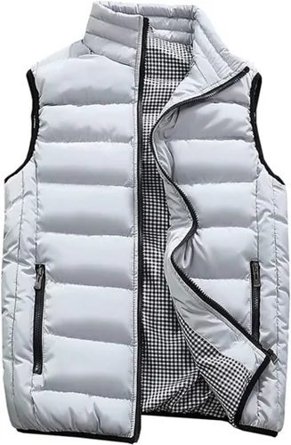 Vista 9 de Abrigos acolchados con cuello alto y estilo casual para exteriores para hombre