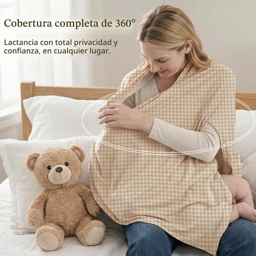 Vista 8 de Konssy Rayón hecho de bambú cubierta de lactancia para lactancia materna Sabueso de albaricoque