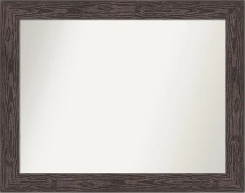 Vista 190 de Amanti Art Espejo personalizado, espejo de baño negro puente, espejo de pared o espejo de tocador de baño sobre el fregadero (26 x 26 pulgadas)