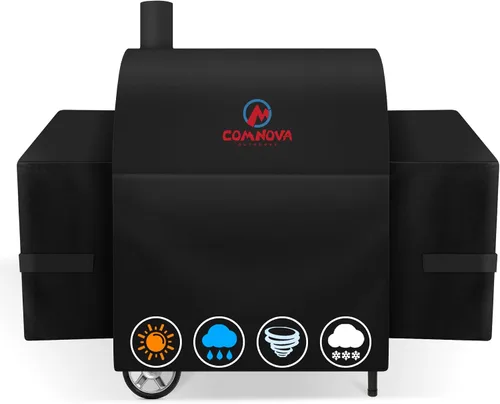 Vista 21 de Comnova Cubierta de Parrilla para Char Griller de 3 Quemadores de Combustible Dual – Cubierta de Ahumador 600D para Char Griller, Cubierta