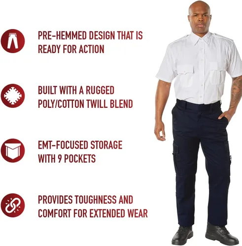 Vista 6 de Rothco EMT Pants Comfortable First Responder Uniform Performance Utility Cargos