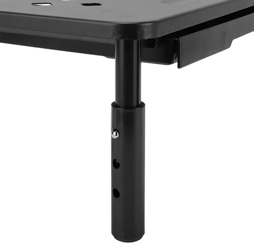 Vista 9 de Yosoo Health Gear Soporte elevador de metal para computadora con cajón, ventilado de 3 alturas ajustables, rodamiento de 44.1 lbs, para computadora
