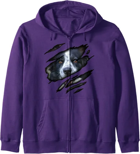 Vista 8 de Diseño de Border Collie in me, diseño de perro, sudadera con cremallera para perro Pedigree