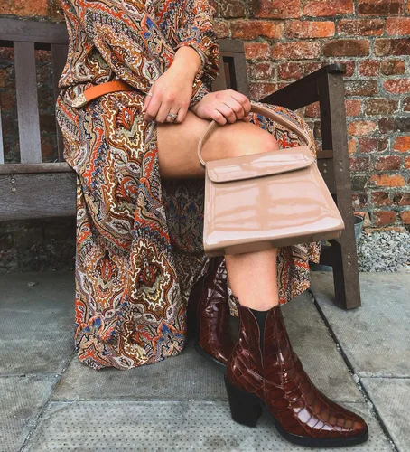 Vista 6 de LONI Bolso de mano para mujer Bolso de hombro y asa superior Bolso de charol para boda y baile de graduación