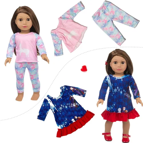 Vista 5 de ZQDOLL Conjuntos de ropa y accesorios para muñecas de 18 pulgadas