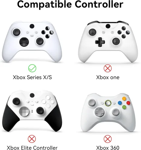 Vista 2 de GeekShare Cat Paw Controller Skin Grips Set Anti-Slip Silicone Protective Cover Skin Case Compatible with Xbox Series X Controller with 2 Thumb Grip