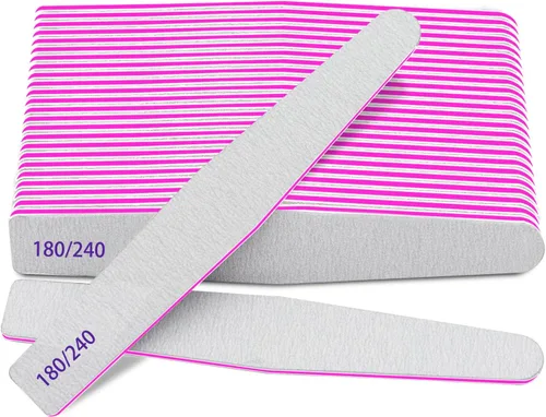 Vista 9 de Grano 80/80, 12 limas de uñas para tableros de gel de extensión de uñas de polietileno, para uñas acrílicas, gruesas para uñas postizas