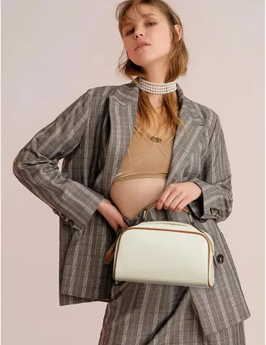Vista 8 de Telena Neceser de viaje para maquillaje y aseo para mujer; bolsas de cosméticos impermeables de PU de cuero vegano; organizador de aseo portátil