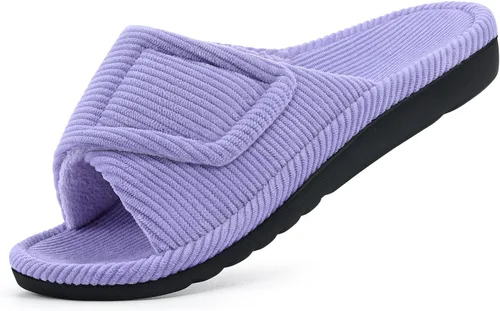 Vista 8 de Litfun Pantuflas ortopédicas para mujer, zapatos de casa con soporte de Beige