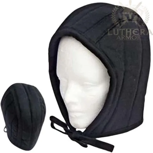 Vista 2 de Gorra de algodón acolchada medieval Renacimiento medieval bajo armadura para SCA LARP