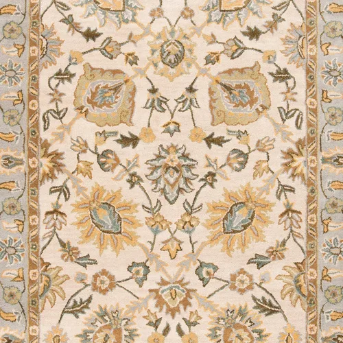 Vista 9 de SAFAVIEH Classic Collection - Alfombra decorativa de 2 x 3 pies, marfil y azul claro, hecho a mano, lana oriental tradicional, ideal para zonas