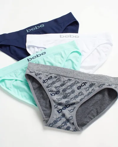 Vista 3 de bebe Ropa interior para niña, paquete de 8 bragas de bikini de microfibra sin costuras (S-L)