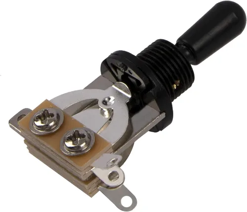 Vista 2 de 3 piezas Yootones de 3 vías de guitarra recta corta interruptor de palanca selector compatible con SG Epiphone Les Paul guitarra eléctrica (negro)
